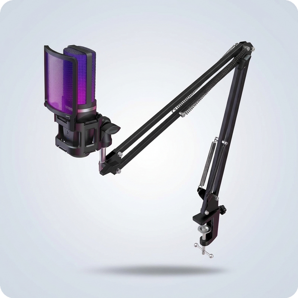 ZealSound USB Gaming Mic Kit - RGB with Boom Arm