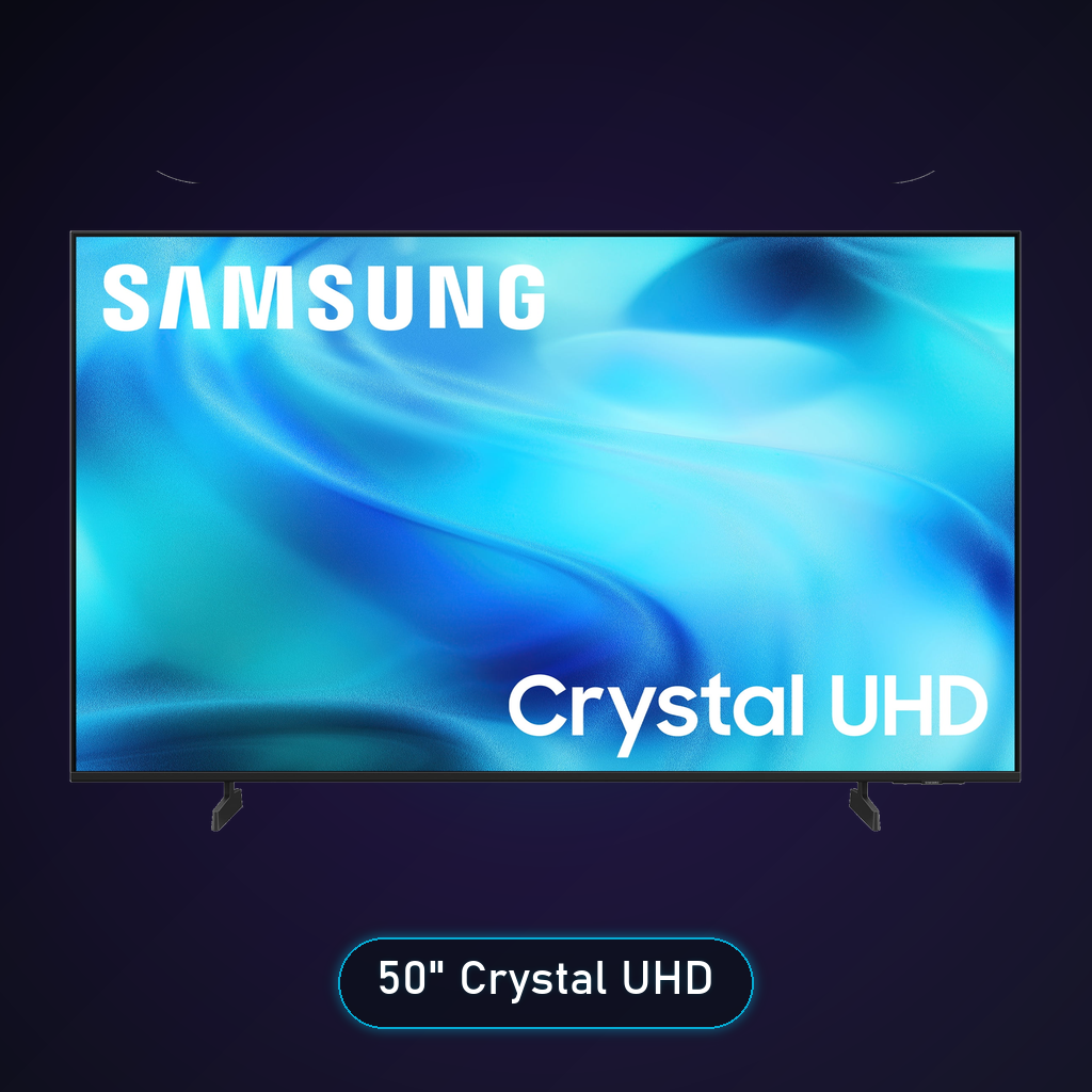 Samsung 50-inch U8000H Crystal UHD 4K Smart TV 2026 premium rectangular hero on dark gradient