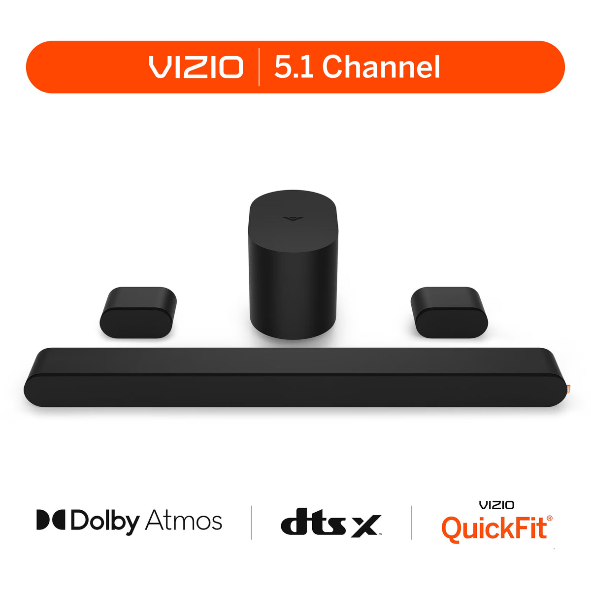 VIZIO 5.1 Soundbar SE complete set
