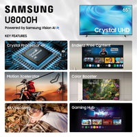 Samsung 65-inch U8000H Crystal UHD 4K Smart TV 2026 — angle 2