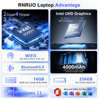 RNRUO 15.6" Laptop — 16GB RAM, 256GB SSD, Intel Pentium Gold - 3