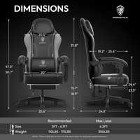 Dowinx Ergonomic Gaming Chair — Pocket Spring Cushion + Massage