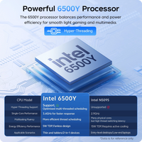 HYYUO 14" FHD Laptop — 8GB RAM, 256GB SSD, Intel 6500Y - 3