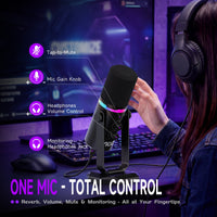 AOC USB/XLR Dynamic Mic - RGB with Stand