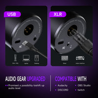 AOC USB/XLR Dynamic Mic - RGB with Stand