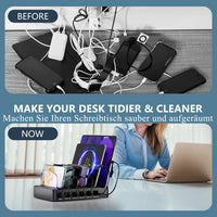 Amicable 96W 6-Port Charging Station with Cables