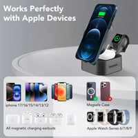 GADGEX 3-in-1 Wireless Charging Station - Retractable