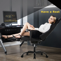 BestOffice Ergonomic Gaming Racing Chair with Footrest