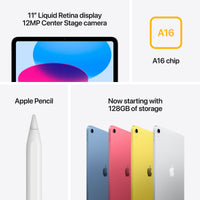 Apple iPad 11" - A16, 128GB, Silver (2025)