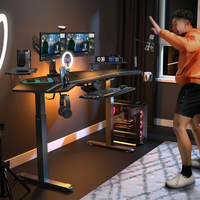 EUREKA Aero Standing Gaming Desk — 72" Electric Adjustable with RGB