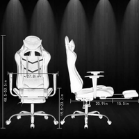 BestOffice Ergonomic Gaming Racing Chair with Footrest