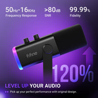FIFINE AM8 Streaming Mic Kit - USB/XLR with Boom Arm