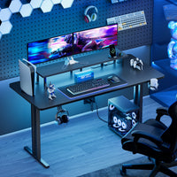 HLDIRECT Gaming Desk with LED and Power Outlet