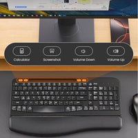 GADGEX Wireless Keyboard & Mouse Combo - Ergonomic