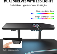 EUREKA Aero Standing Gaming Desk — 72" Electric Adjustable with RGB