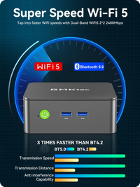 GMKtec Mini PC — Intel N95 (3.4 GHz), 8GB RAM, 128GB SSD - 2