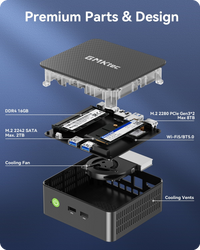 GMKtec Mini PC — Intel N95, 16GB RAM, 512GB SSD - 5