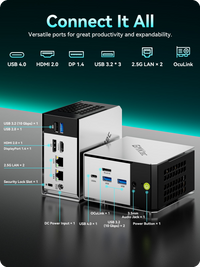 GMKtec M8 Mini PC — AMD Ryzen 5 PRO 6650H, 16GB, 512GB SSD - 2