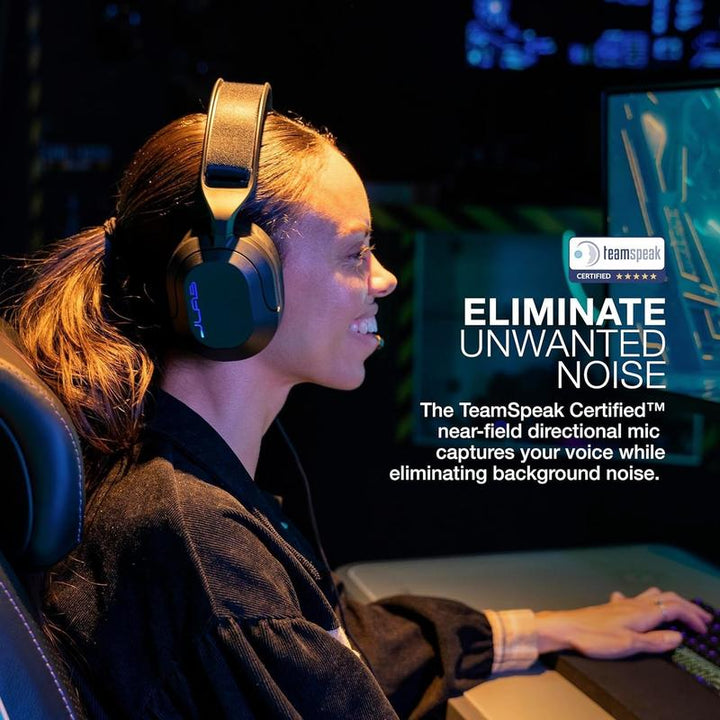 Jlab Nightfall Gaming Headset, Flip-To-Mute Rotating Boom Mic, 50Mm Drivers, Wired 3.5Mm for PC, PS5, PS4, Xbox Series X/S, Xbox One, Switch,