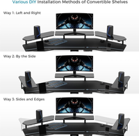 EUREKA Aero Standing Gaming Desk — 72" Electric Adjustable with RGB