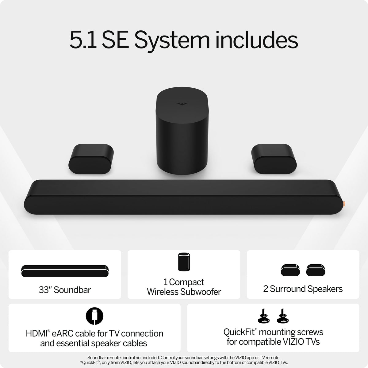 VIZIO 5.1 Soundbar SE — feature shot 2