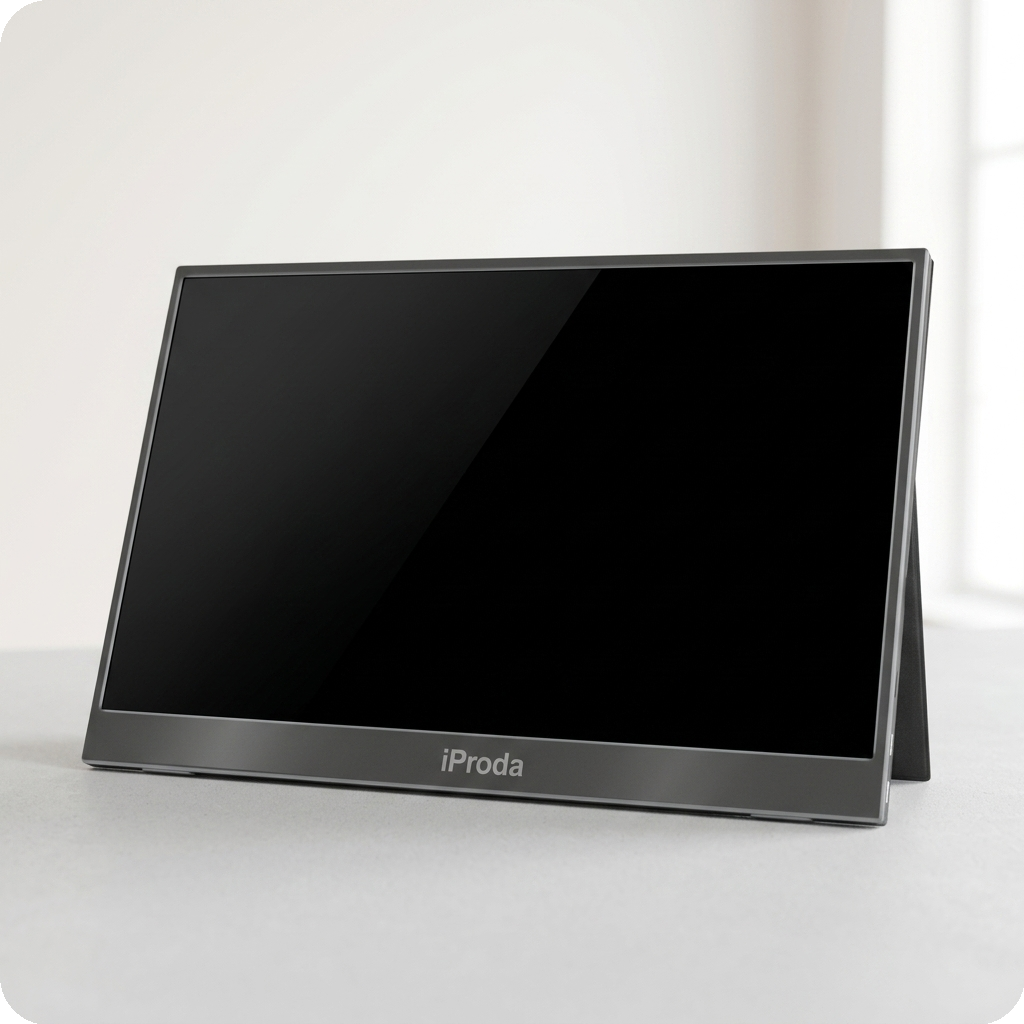 Iproda 15.6" Portable Monitor — IPS FHD 60Hz with Smart Cover - GADGEX cover