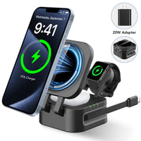 GADGEX 3-in-1 Wireless Charging Station - Retractable
