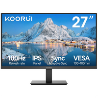 KOORUI 27" Monitor — FHD 100Hz Adaptive Sync, HDMI + DP variant