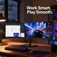 Deco Gear 49" Dual-QHD Curved Ultra-Wide Gaming Monitor (5120x1440 120Hz) - 2