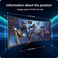 Sealan 34" Curved UWQHD 165Hz Gaming Monitor - 5