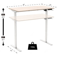 Mainstays Electric Adjustable Standing Desk 44x24 with Memory Presets