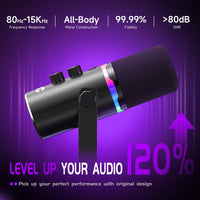 AOC USB/XLR Dynamic Mic - RGB with Stand