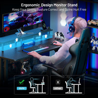 HLDIRECT Gaming Desk with LED and Power Outlet