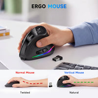 AOC Ergonomic Vertical Mouse - Wireless RGB