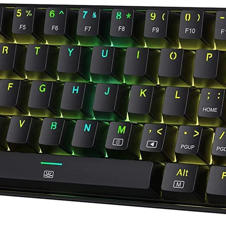 K630 Dragonborn 60% Wired RGB Gaming Keyboard, 61 Keys Compact Mechanical Keyboard with Tactile Brown Switch, Pro Driver Support, Black