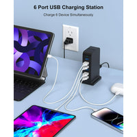 VHBW 20W 6-Port USB Charging Tower