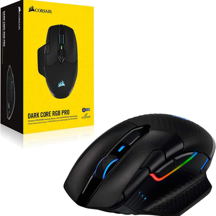 Dark Core RGB Pro, Wireless FPS/MOBA Gaming Optical Mouse with SLIPSTREAM Technology, Black, Backlit RGB LED, 18000 DPI, Optical,Ch-9315411-Na