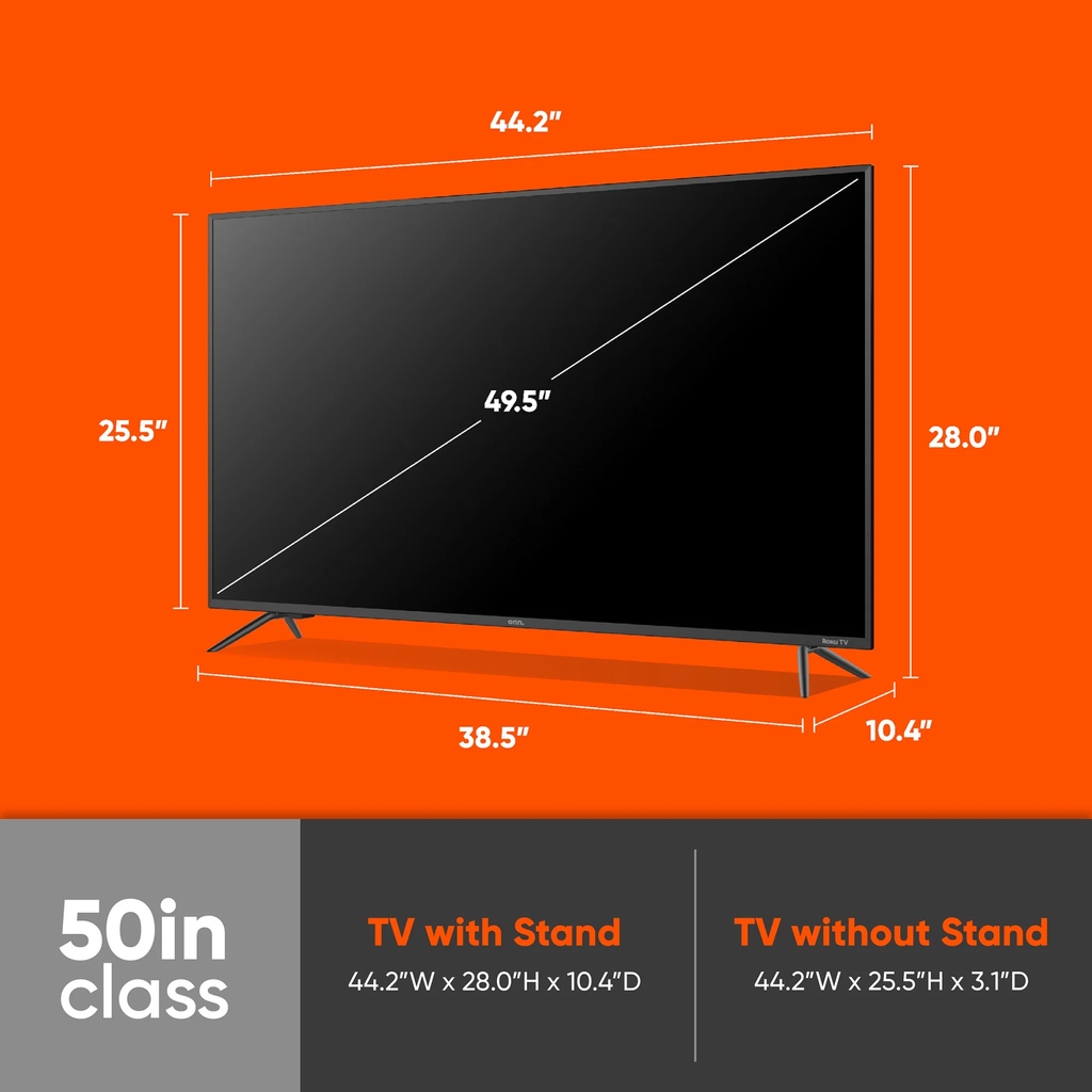 onn. ™ - 50” LED 4K UHD Roku Smart TV