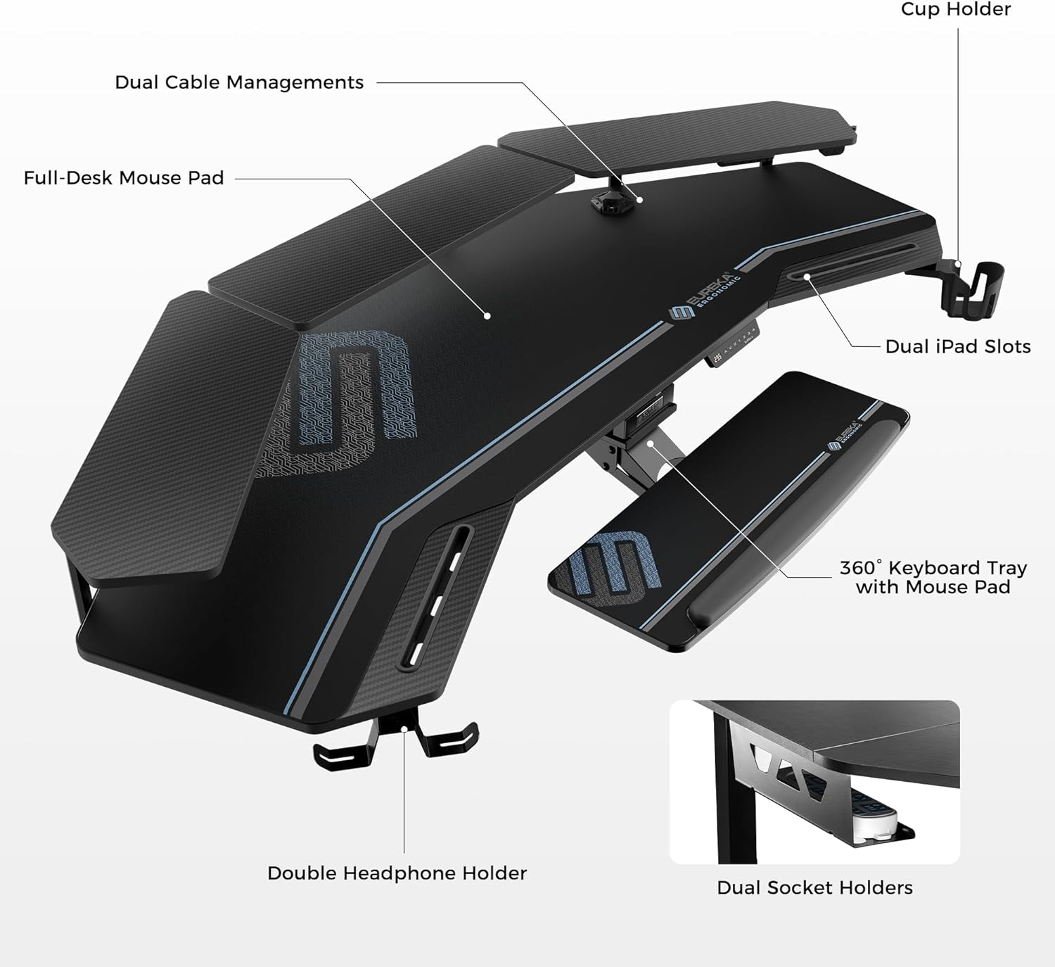EUREKA™ - Aero Standing Gaming Desk