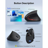 GADGEX Ergonomic Vertical Mouse - Wireless