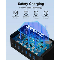 VHBW 20W 6-Port USB Charging Tower