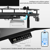 EUREKA Aero Standing Gaming Desk — 72" Electric Adjustable with RGB
