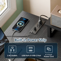 Fairy L-Shaped Gaming Desk 43" with LED and Charging Port