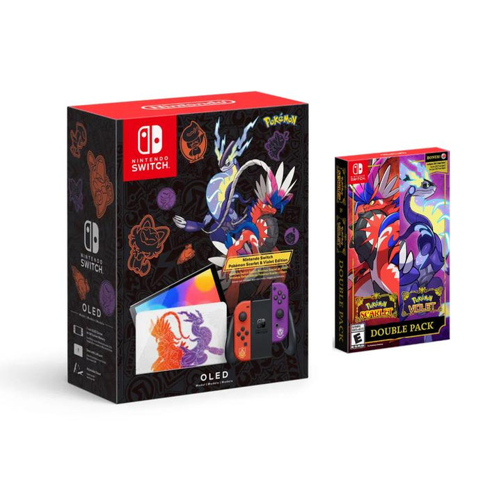 Nintendo Switch - OLED Model - Pokemon Scarlet & Violet Edition W/ Double Pack Game (Region Free)