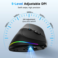 AOC Ergonomic Vertical Mouse - Wireless RGB