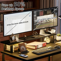 Fairy L-Shaped Gaming Desk 43" with LED and Charging Port