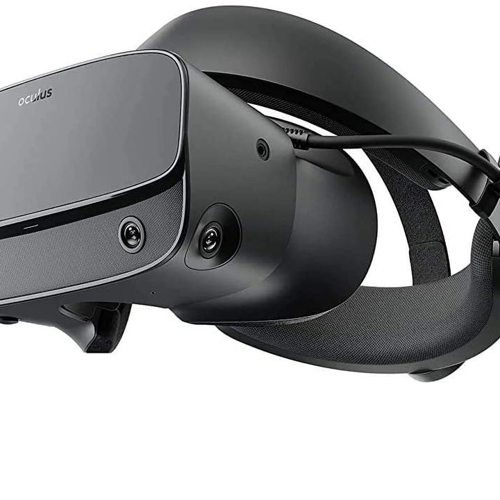 - Rift S Pc-Powered VR Gaming Headset - Black, Two Touch Controllers, Fit Wheel Adjustable Halo Headband, Motion Insight Tracking Sensor, Bundle with 10Ft Link Cable