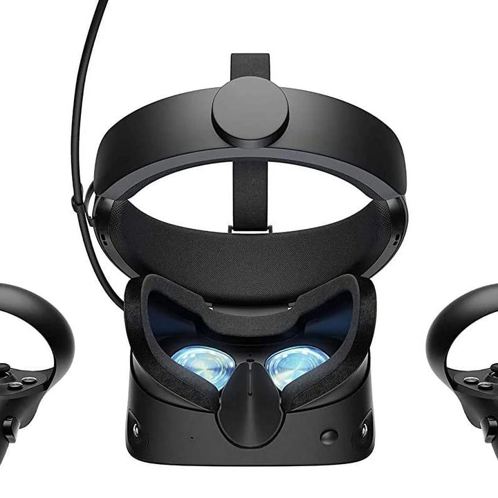 - Rift S Pc-Powered VR Gaming Headset - Black, Two Touch Controllers, Fit Wheel Adjustable Halo Headband, Motion Insight Tracking Sensor, Bundle with 10Ft Link Cable