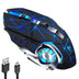 Wireless Gaming Mouse with Buttons on Side Rechargeable Computer Mice with Light