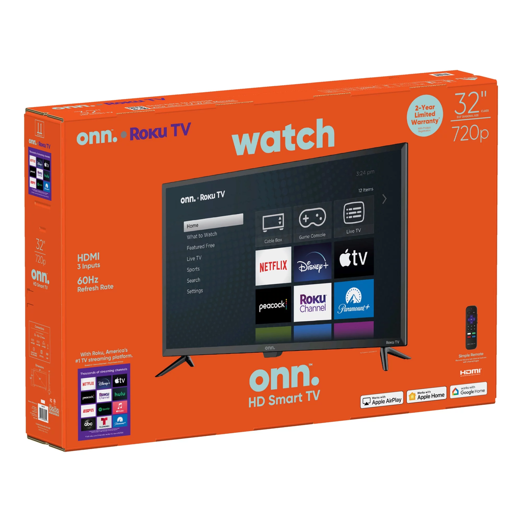 onn.™ - 32" LED HD Roku Smart TV